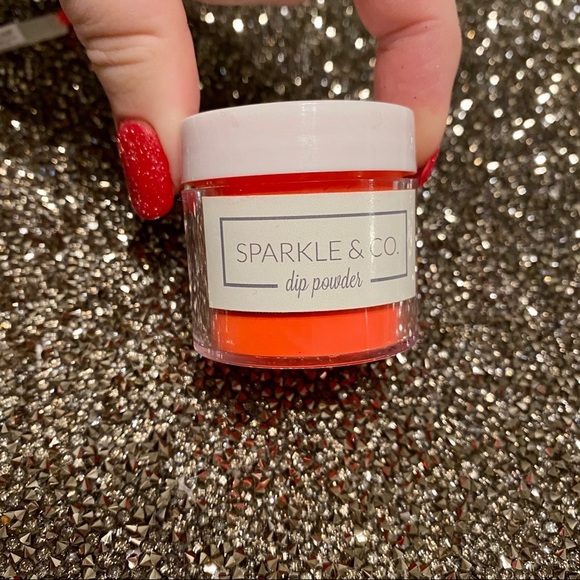Sparkle & Co. Bright Neon Orange Fright This Way Nail Dip Nwt - Picture 5 of 6